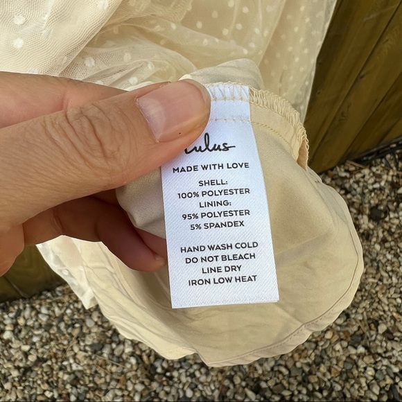 Ivory Cream Swiss Dot Ruffled Tulle Midi Dress 🌿 - Picture 12 of 15